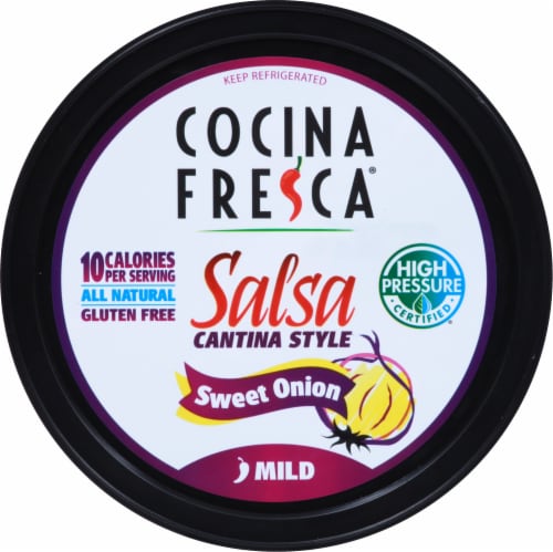 Cocina Fresca Cantina Style Mild Sweet Onion Salsa Perspective: top