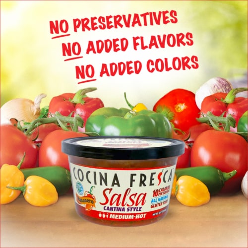 Cocina Fresca Cantina™ Style Medium Hot Habenero Salsa 16 oz Perspective: top