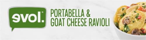 Evol.® Portabella & Goat Cheese Ravioli Bowl Frozen Meal Perspective: top