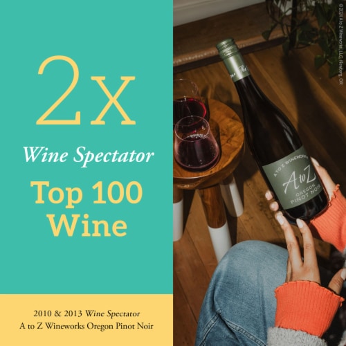 A to Z Wineworks Pinot Noir Oregon Red Wine Perspective: top