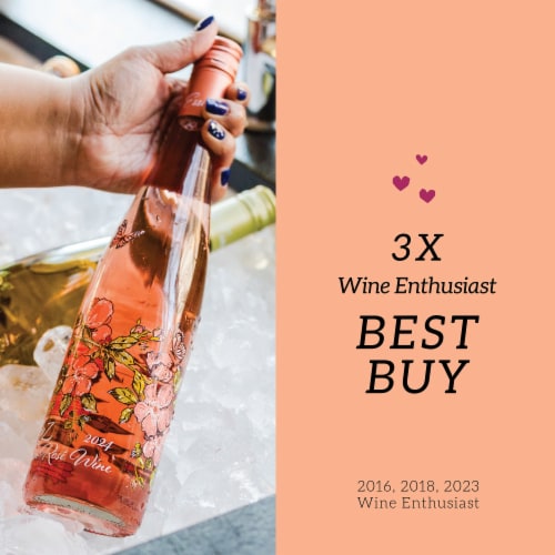A to Z Wineworks Blend Oregon Rose Wine Perspective: top