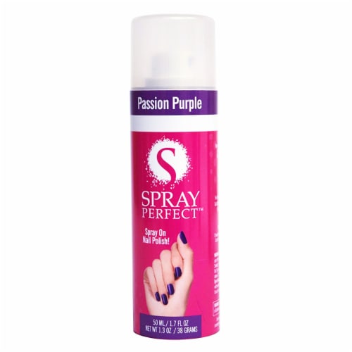Spray Perfect Passion Purple Spray-on Nail Polish Perspective: top