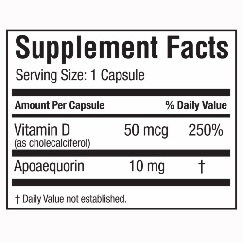 Prevagen® Regular Strength For Your Brain Dietary Supplement Capsules 10mg Apoaequorin Vitamin D Perspective: top