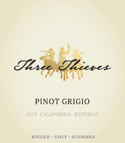 Three Thieves Pinot Grigio White Wine Perspective: top