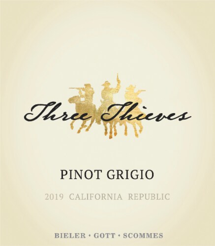 Three Thieves Pinot Grigio White Wine Perspective: top