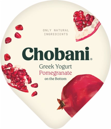 Chobani® Non-Fat Pomegranate on the Bottom Greek Yogurt Perspective: top