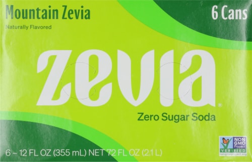 Zevia® Mountain Zero Calorie Soda Cans Perspective: top