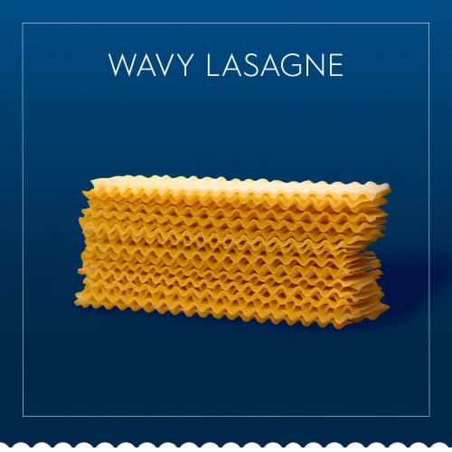 Barilla Blue Box Wavy Lasagne Non-GMO Certified & Kosher Pasta Perspective: top
