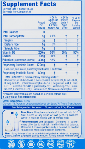 GoLive Flavorless Probiotic & Prebiotic Supplement Perspective: top