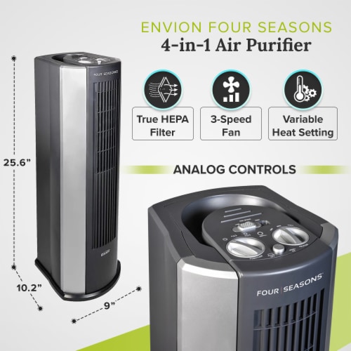 Envion 4 Seasons Large Room 4 in 1 Air Purifier, Heater, Fan, and