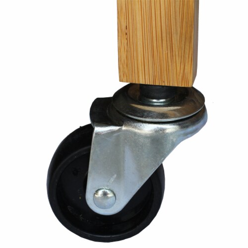 Oceanstar Bamboo Kitchen Trolley Perspective: top