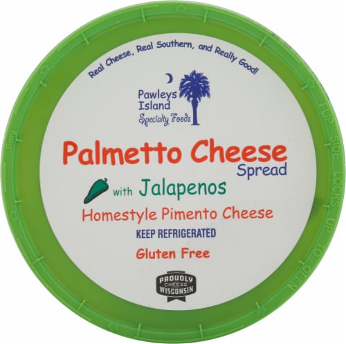 Palmetto Cheese with Jalapenos Homestyle Pimento Cheese Spread Perspective: top