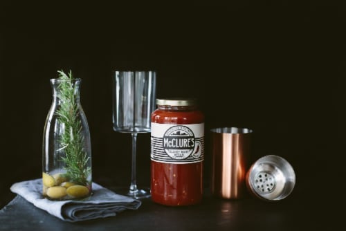 McClure's Bloody Mary Cocktail Mixer Perspective: top