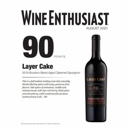 Layer Cake Bourbon Barrel Aged Cabernet Sauvignon California Red Wine Perspective: top