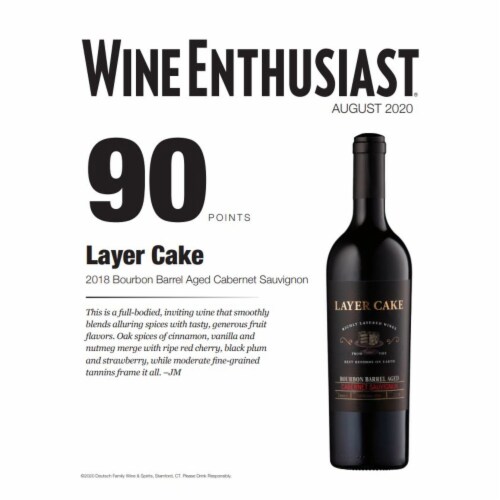 Layer Cake Bourbon Barrel Aged Cabernet Sauvignon California Red Wine Perspective: top