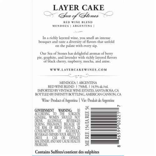 Layer Cake Red Wine Blend Sea Of Stones Blend-Other Argentina Perspective: top