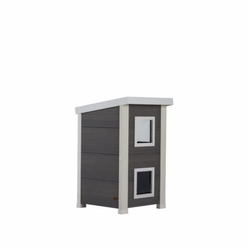 Feral Cat Townhouse /Gray/Antique White Perspective: top