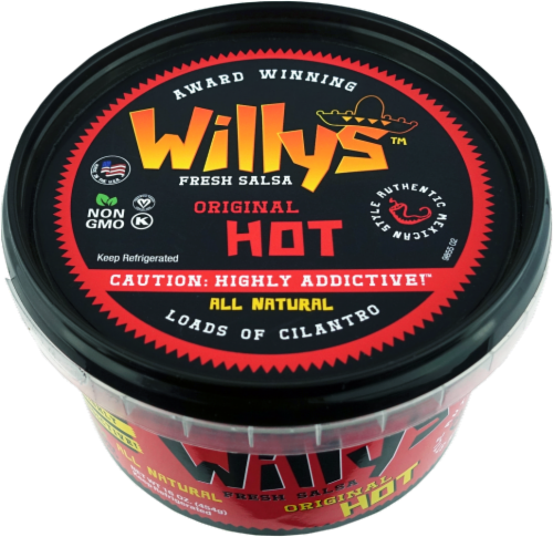 Willy's™ Fresh Vegan Hot Salsa Perspective: top