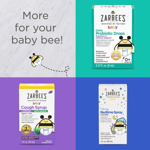 Zarbee's Baby Soothing Cough Syrup With Dark Honey, Peach Perspective: top
