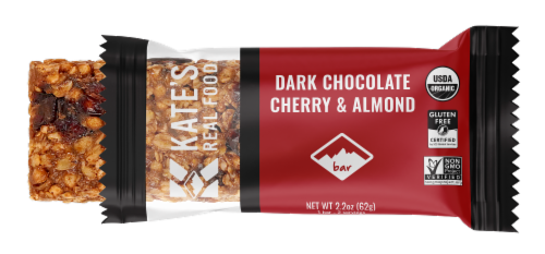 Kate's® Real Food Dark Chocolate Cherry & Almond Energy bars Perspective: top
