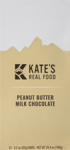 Kate’s Real Food® Peanut Butter Milk Chocolate Tram Bar Perspective: top