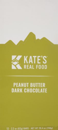 Kate's Real Food Peanut Butter Dark Chocolate Energy Bars Perspective: top