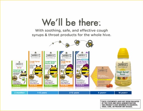Zarbee's® Naturals Children's Grape Flavor Nighttime Cough Syrup + Mucus Relief Perspective: top