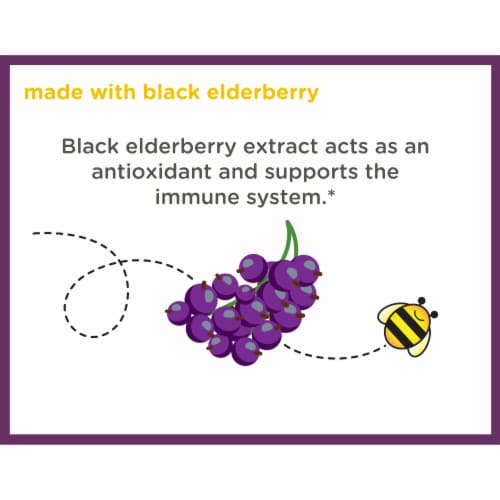 Zarbee's® Natural's Children's Elderberry Flavored Immune Support Dietary Gummies Perspective: top