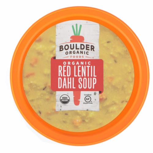 Boulder Organic Foods® Gluten Free Lentil Red Dahl Soup Perspective: top