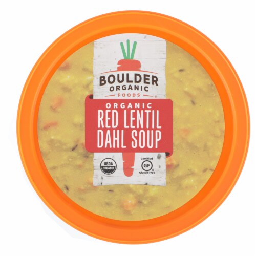 Boulder Organic Foods® Gluten Free Lentil Red Dahl Soup Perspective: top