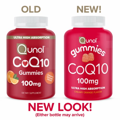 Qunol® CoQ10 Creamy Orange Flavored Gummies 100mg Perspective: top
