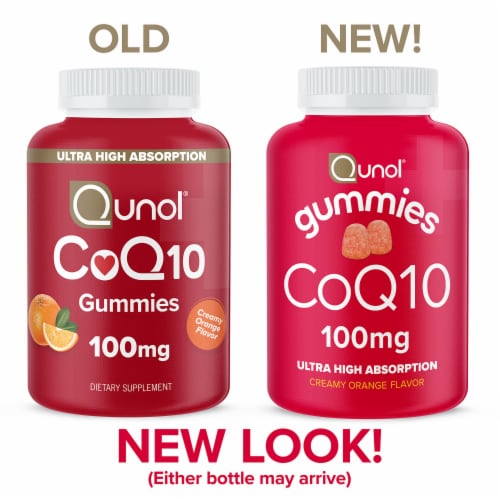 Qunol® CoQ10 Creamy Orange Flavored Gummies 100mg Perspective: top