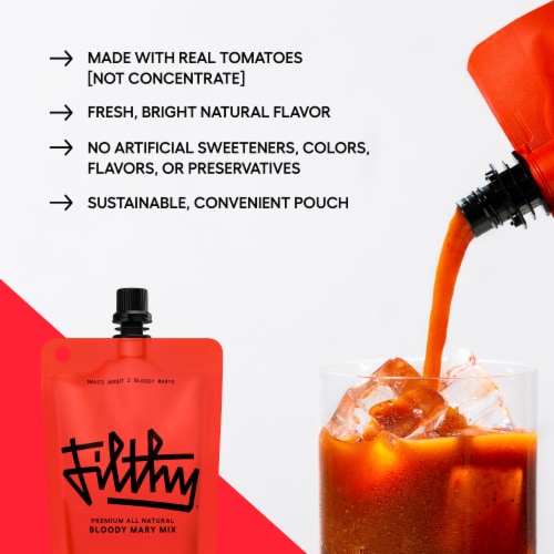 Filthy® Bloody Mary Mix Pouch Perspective: top