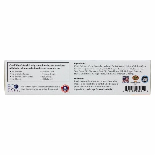 Coral LLC Coral White Toothpaste with Xylitol Tea Tree, 6 Ounces Perspective: top