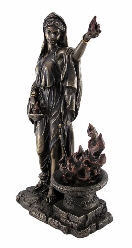 Greek Goddess Hestia Bronzed Statue Roman Vesta Perspective: top