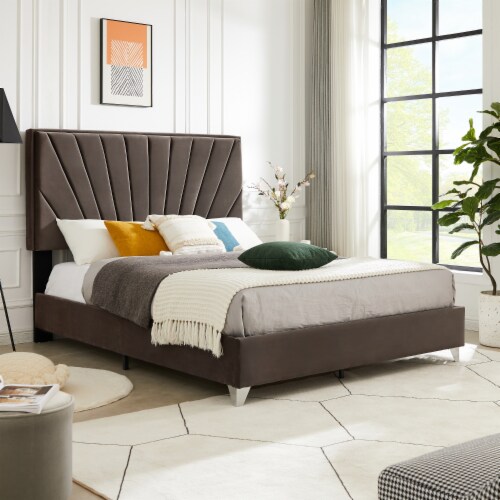 Rotz upholstered low profile platform bed discount