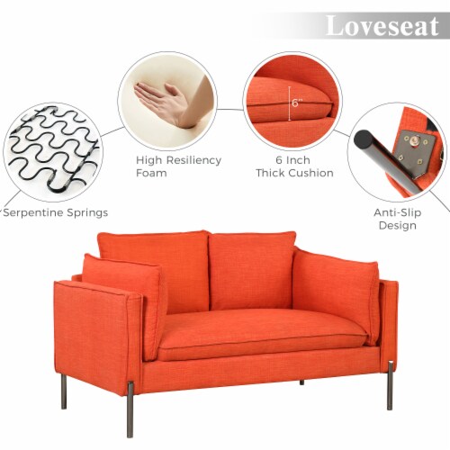 Sofas in Linen for Home or Office Use Perspective: top