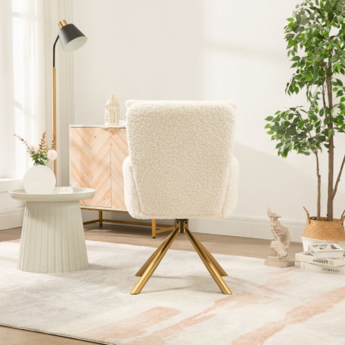 Accent Chairs in faux fur for Home or Office Use Perspective: top