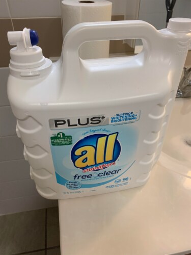 all Liquid Laundry Detergent, Free Clear for Sensitive Skin, 237 Fl Oz Perspective: top
