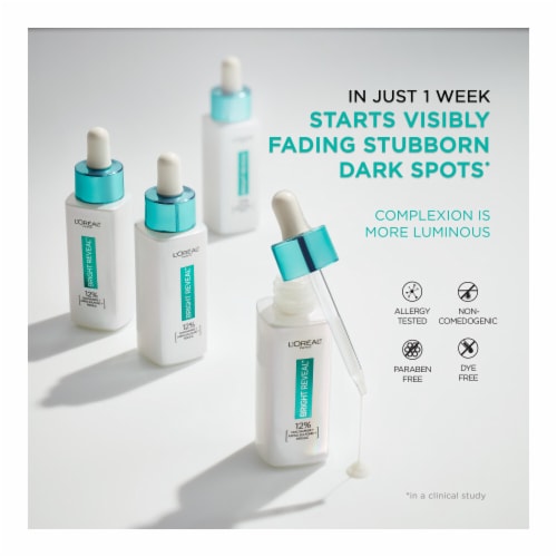 L'Oreal® Paris Bright Reveal™ 12 Percent Niacinamide Dark Spot Serum Perspective: top