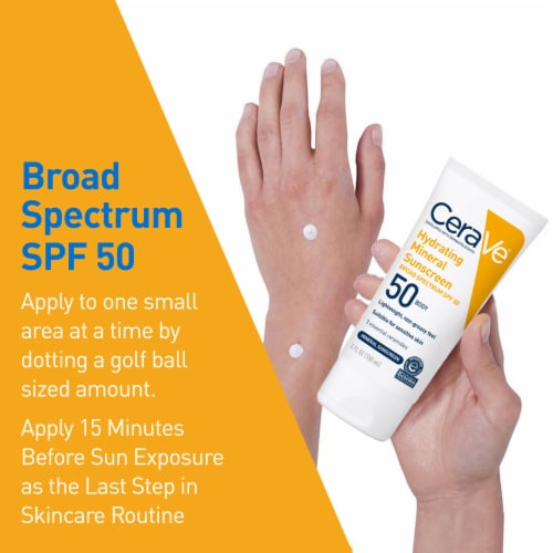 CeraVe Body Mineral Sunscreen SPF 50 Perspective: top