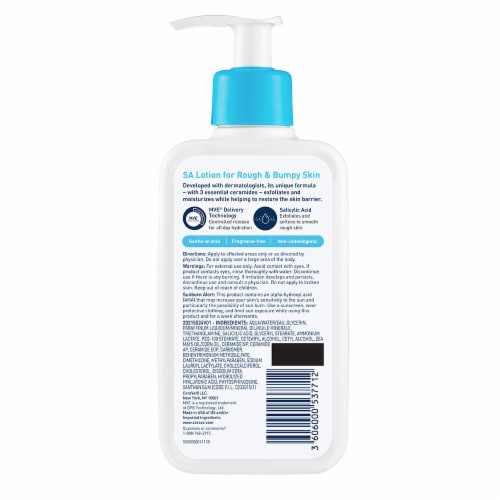 Cerave Salicylic Acid Rough and Bumpy Skin Moisturizing Lotion Perspective: top