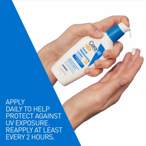 CeraVe AM Facial Moisturizing Lotion SPF 50, Face Moisturizer with Broad Spectrum SPF 50 Sunscreen Perspective: top