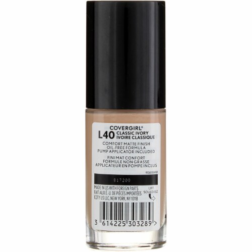 CoverGirl L40 Classic Ivory TruBlend Matte Made Liquid Foundation Perspective: top