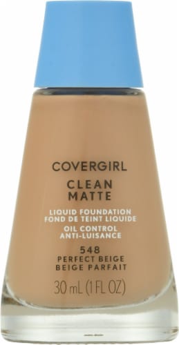 Covergirl Clean Matte 548 Perfect Beige Liquid Foudation Perspective: top
