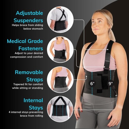 BraceAbility 12.5 x 9 x 2.5 inches Industrial Lower Back Pain Protection Belt for Men and W 1 Smith s Food and Drug