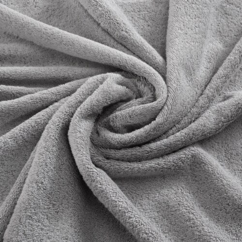 Kitcheniva Ultra Super Soft 100% Cotton Bath Towels Gray 4 Packs Perspective: top