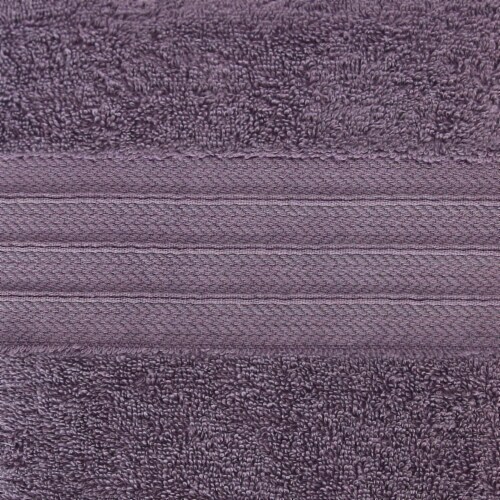 Kitcheniva 100% Soft Cotton Bath Towel Set of 2, Purple Perspective: top