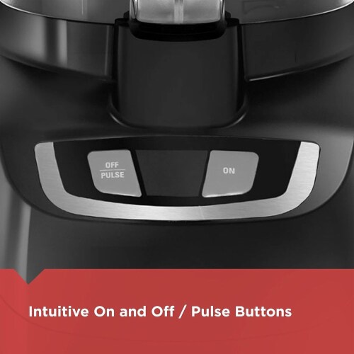 BLACK+DECKER FP1600B 8-Cup Food Processor with Stainless Steel Blade Black Perspective: top