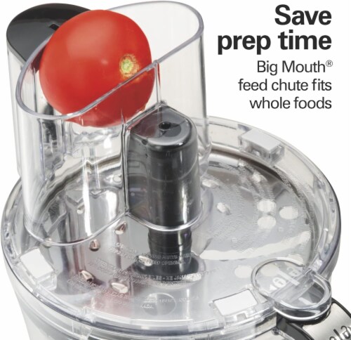 Hamilton Beach 12 Cup Food Processor, Black Perspective: top